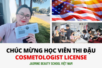 Chúc mừng chị Bùi Ngọc Thanh Vi thi đậu Cosmetologist License tại Mỹ