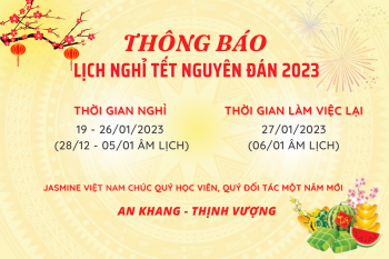 JASMINE VIỆT NAM THÔNG BÁO LỊCH NGHỈ TẾT NGUYÊN ĐÁN 2023