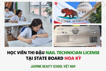 Chúc mừng chị Trương Thị Thu Hà thi đậu Nail License tại California