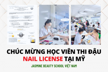 Chúc mừng học viên Trần Thị Thanh Nhàn thi đậu Nail License tại Mỹ