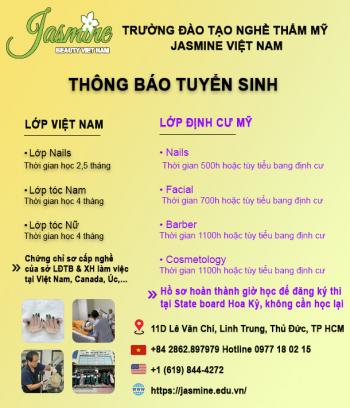 TUYỂN SINH NAILS - FACIAL - BARBER - COSMETOLOGY LỚP MỸ VÀ VIỆT NAM
