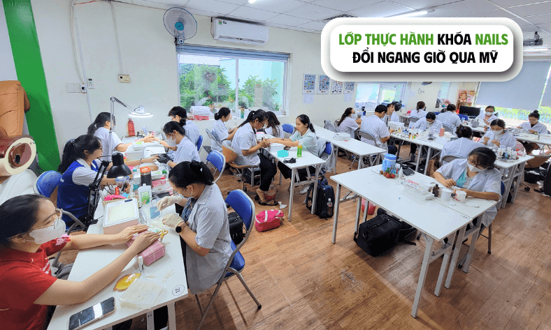 học nails đi mỹ