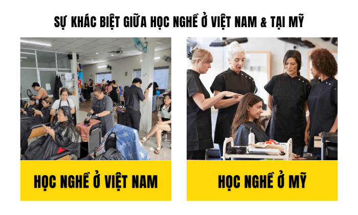 Học nghề tóc, nail