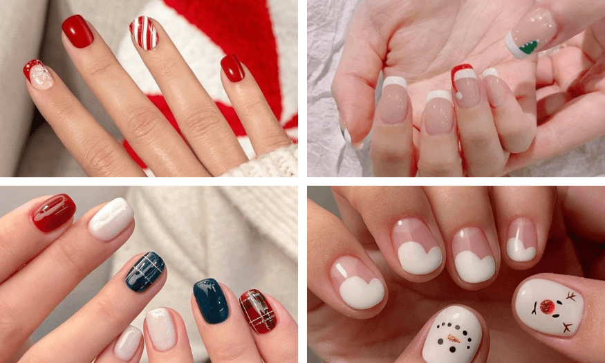 nail noel đơn giản