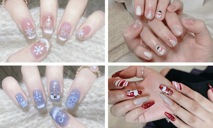 mẫu nail giáng sinh