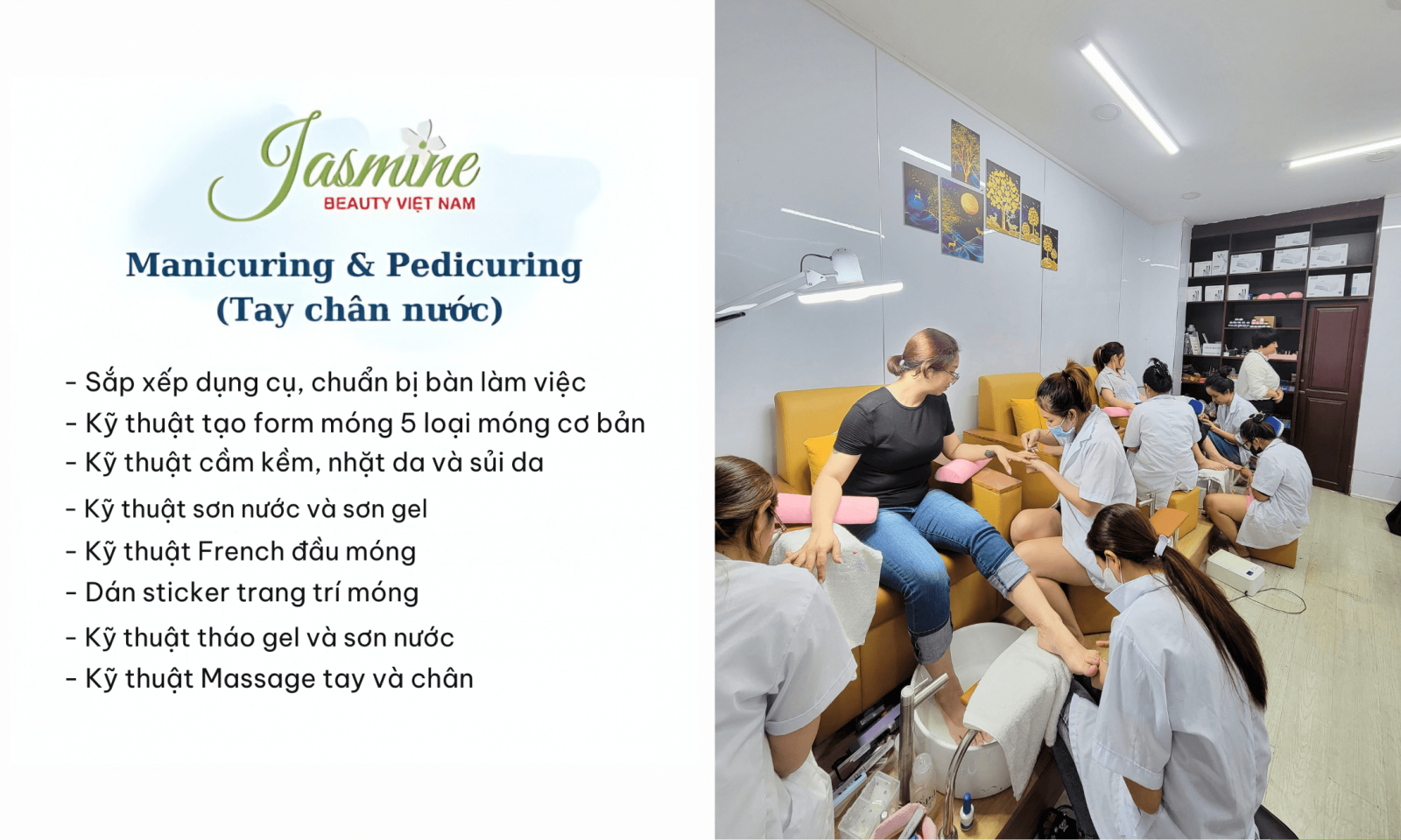 khóa học nail tay chân nước