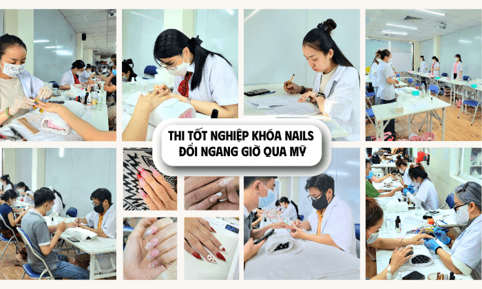 thi tốt nghiệp khóa nail mỹ